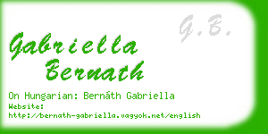 gabriella bernath business card